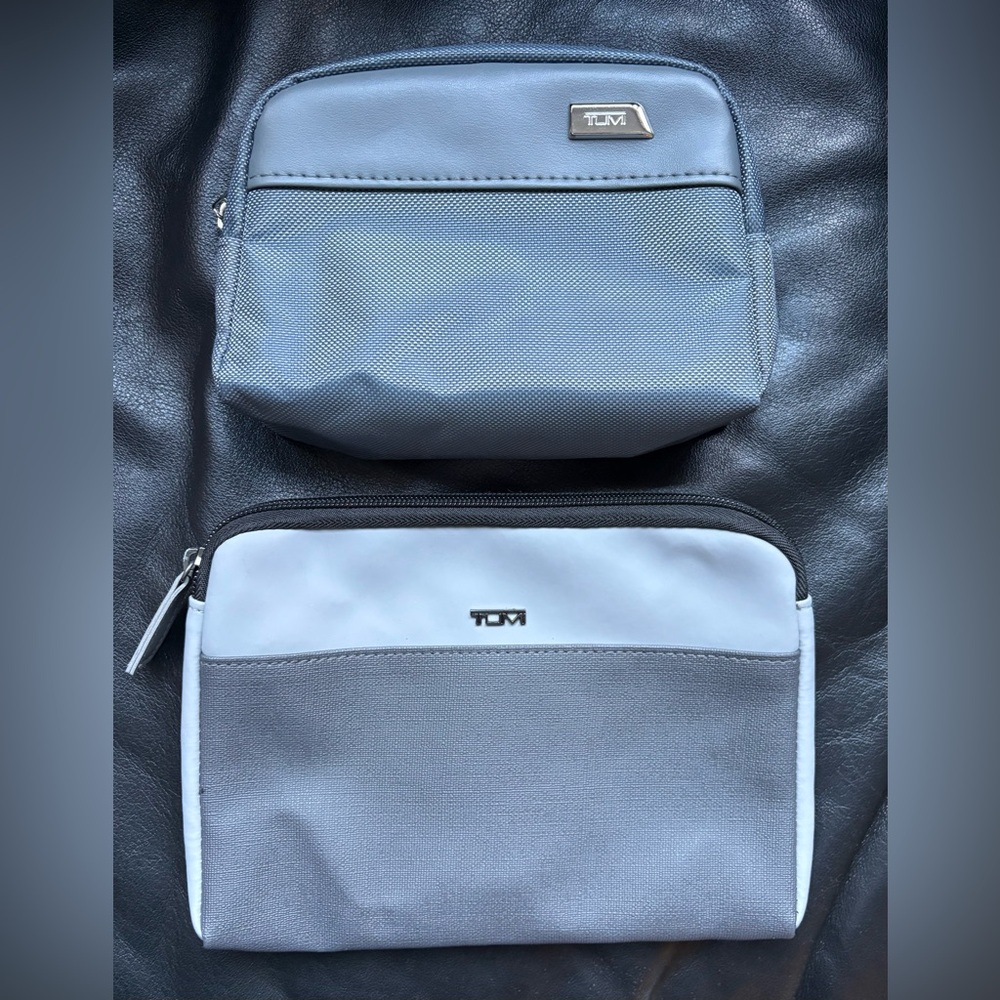 Set of 2 Tumi for Delta Toiletry Travel Zip Top Pouches